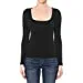 Women's Ribbed Square Neck Long Sleeve Top