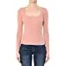 Women's Ribbed Square Neck Long Sleeve Top