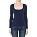 Women's Ribbed Square Neck Long Sleeve Top