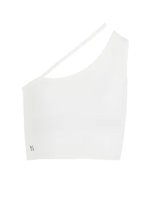 Y'S LOGO COTTON SINGLE SHOULDER T