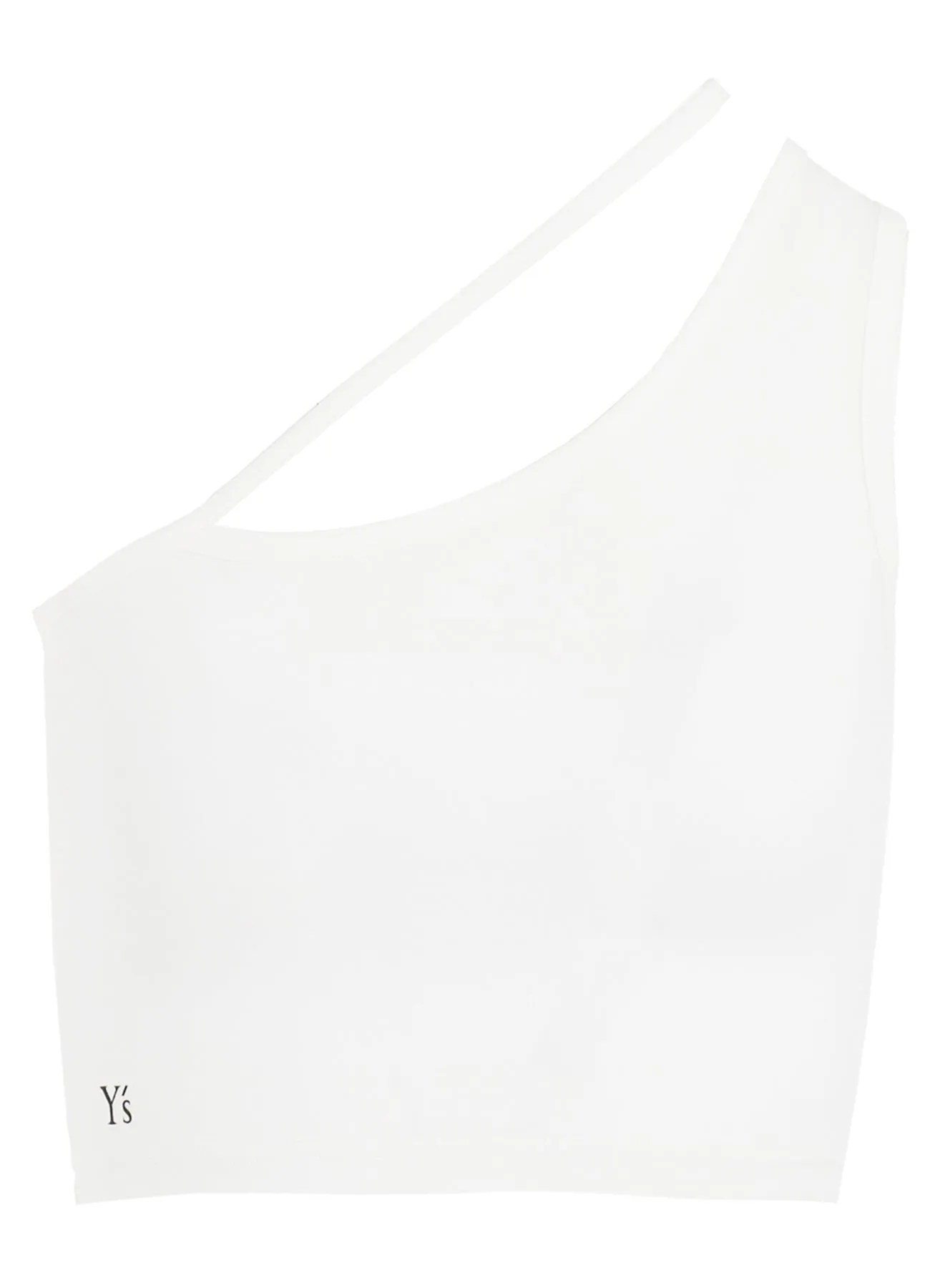 Y'S LOGO COTTON SINGLE SHOULDER T