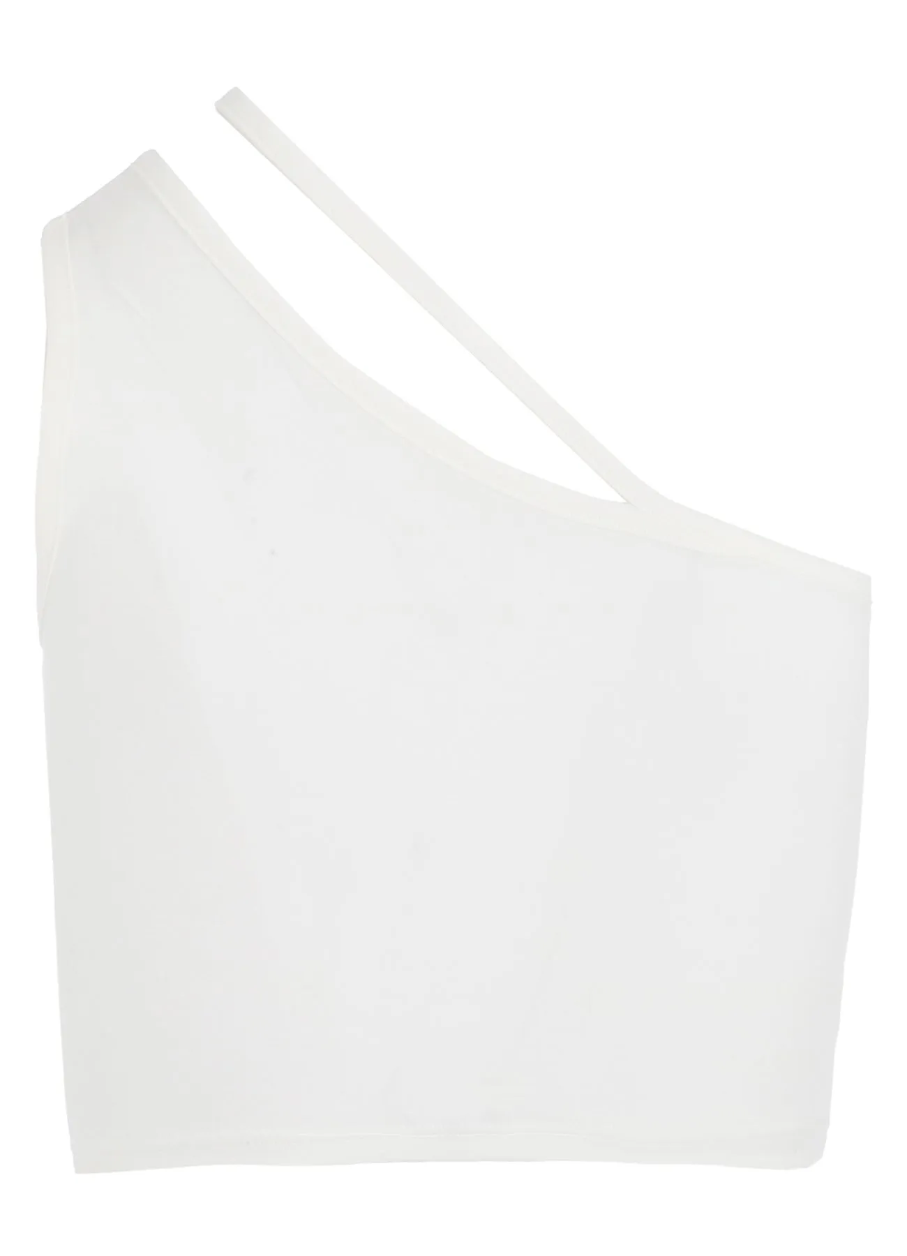 Y'S LOGO COTTON SINGLE SHOULDER T