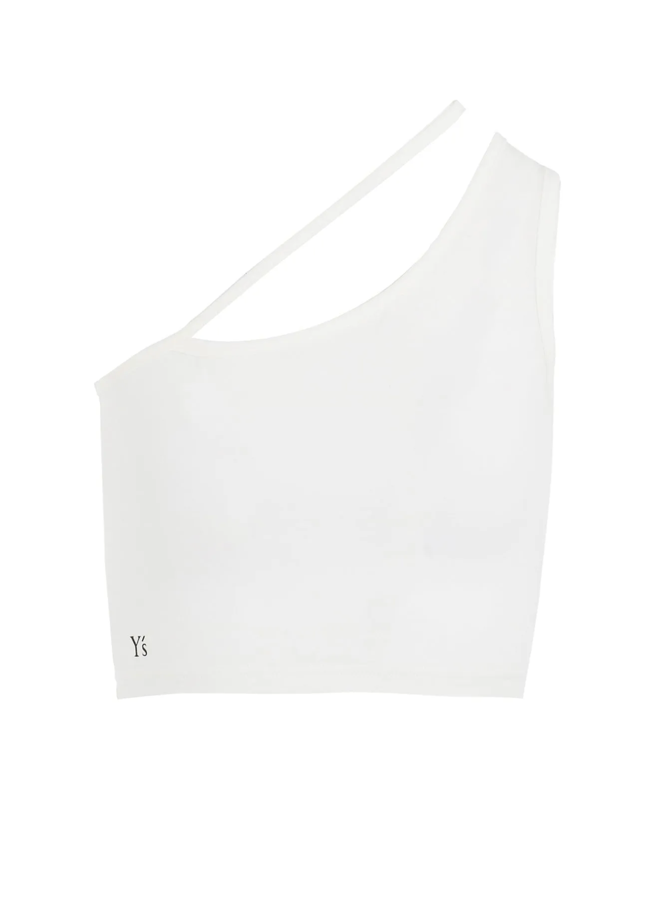 Y'S LOGO COTTON SINGLE SHOULDER T